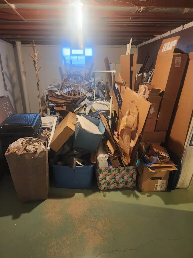 Roll-off dumpster container at job site for 20 Yard Dumpster Rental in Delphos